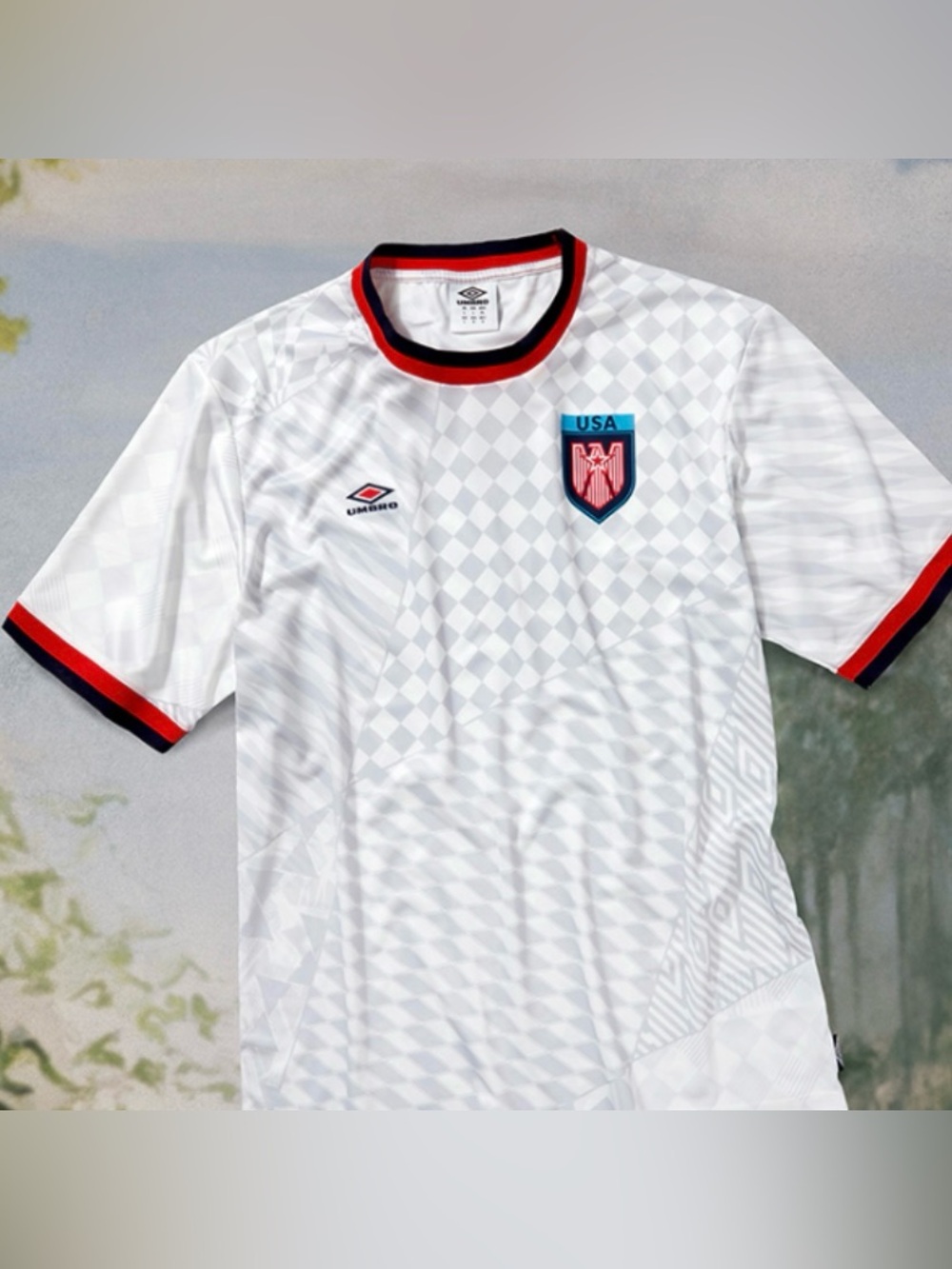 Umbro U.S.A Soccer Jersey with Red & Navy Accents
